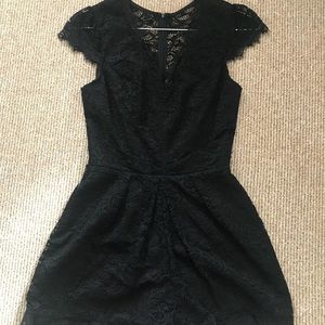 Adeline Rae black lace romper